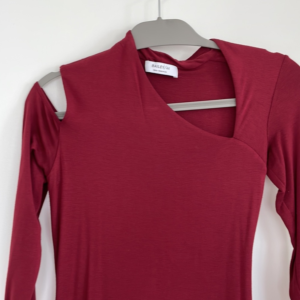 Bailey44 long sleeve red fitted dress